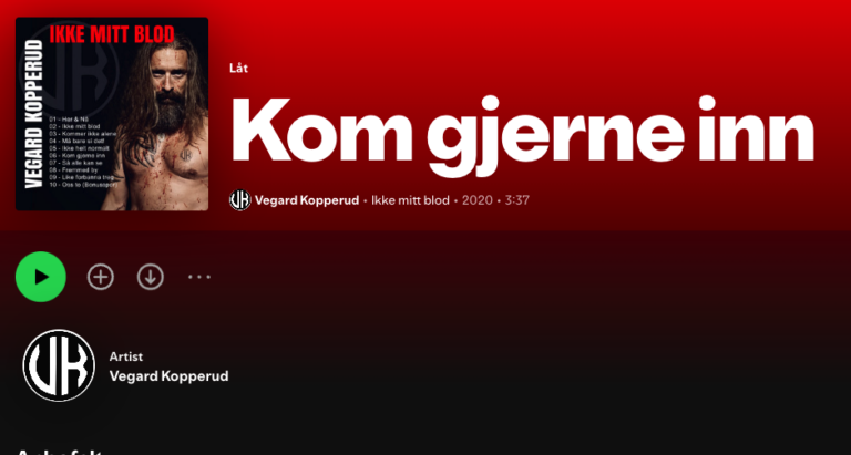 vegard kopperud kom gjerne inn spotify